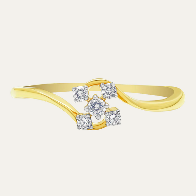 buy women lab grown diamond jewellery aukera floral diamond ring
