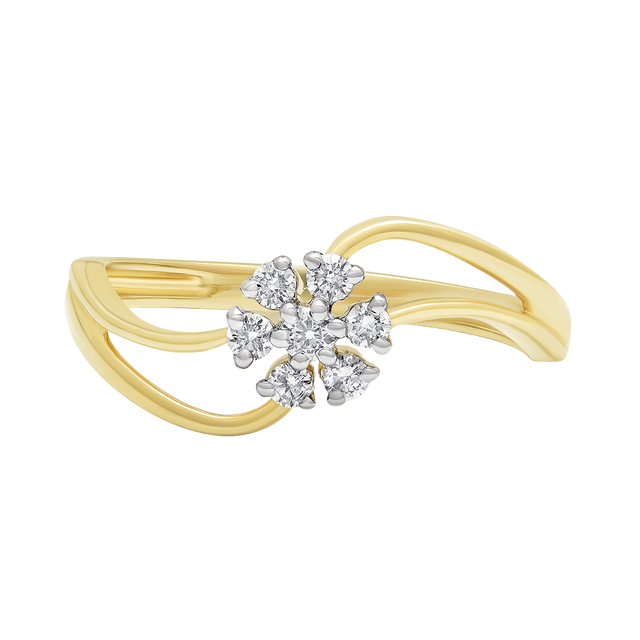 lab grown diamond aukera floral split shank diamond ring