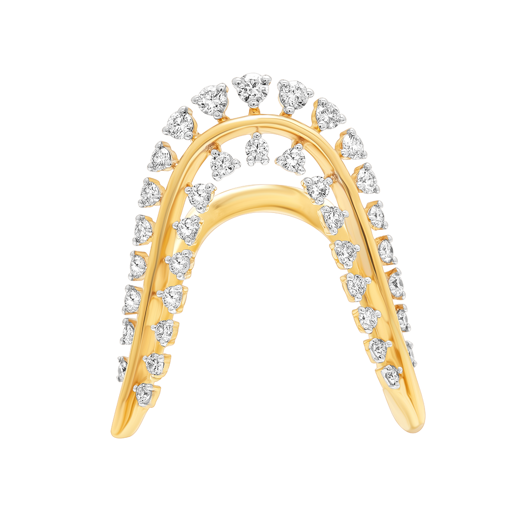 buy women lab grown diamond jewellery aukera dual studded vanki ring