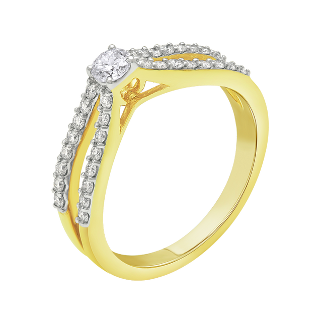 lab grown diamond aukera split shank solitaire ring