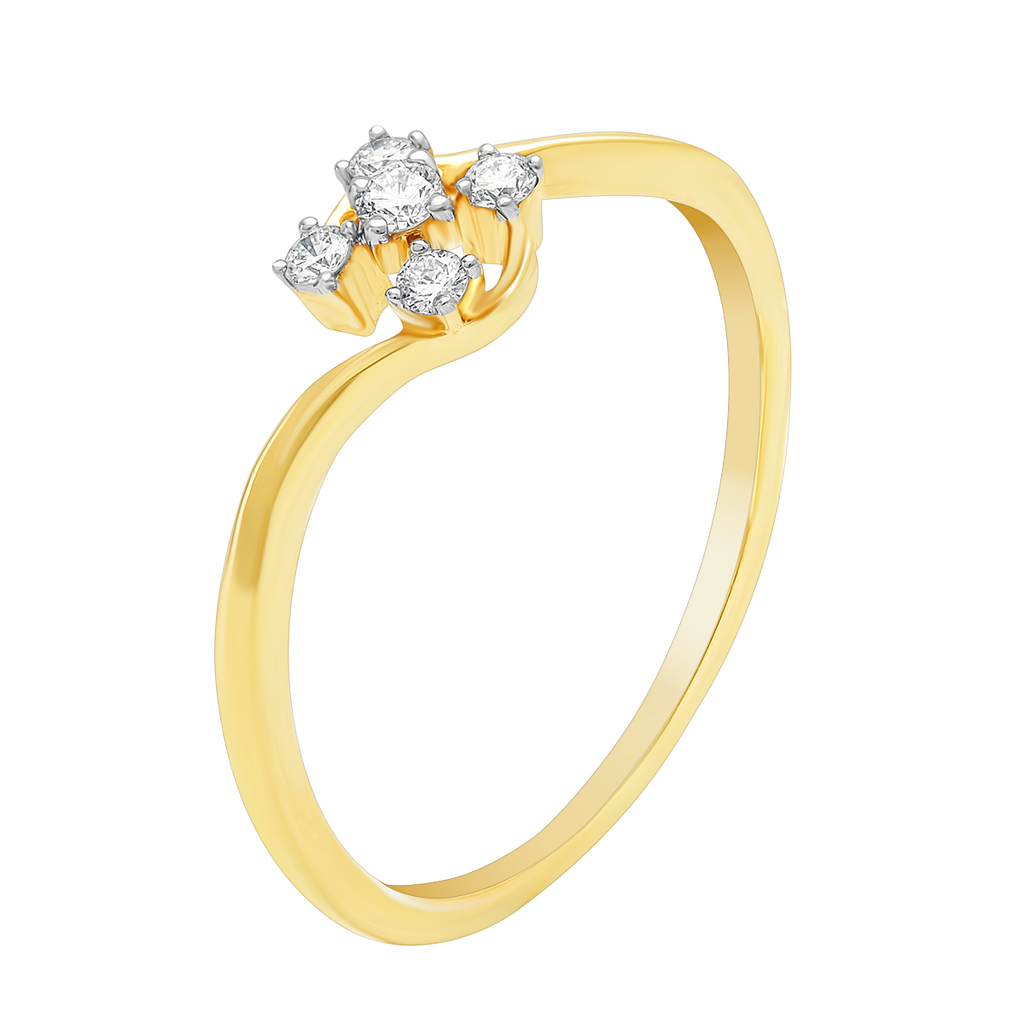 lab grown diamond aukera floral diamond ring