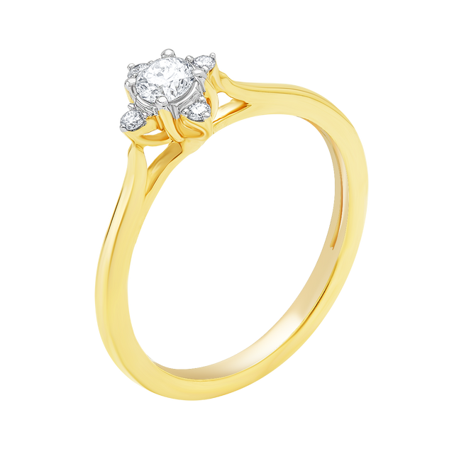 buy women lab grown diamond jewellery aukera diamond embrace solitaire ring