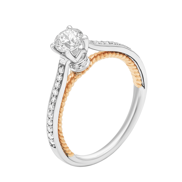 lab grown diamond aukera dual harmony solitaire ring