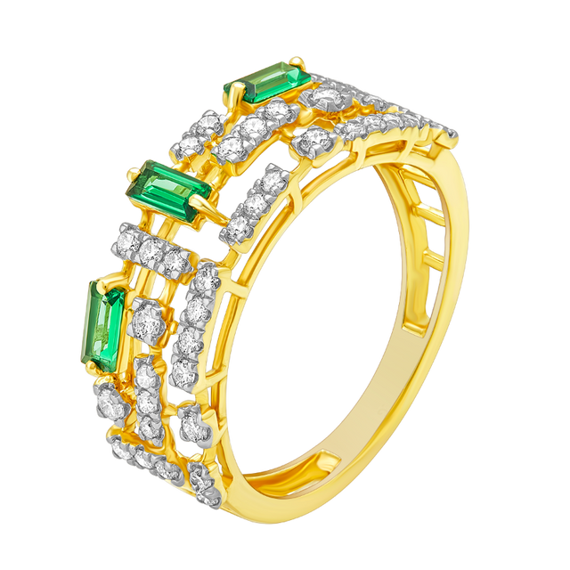 lab grown diamond aukera emerald radiance cocktail ring