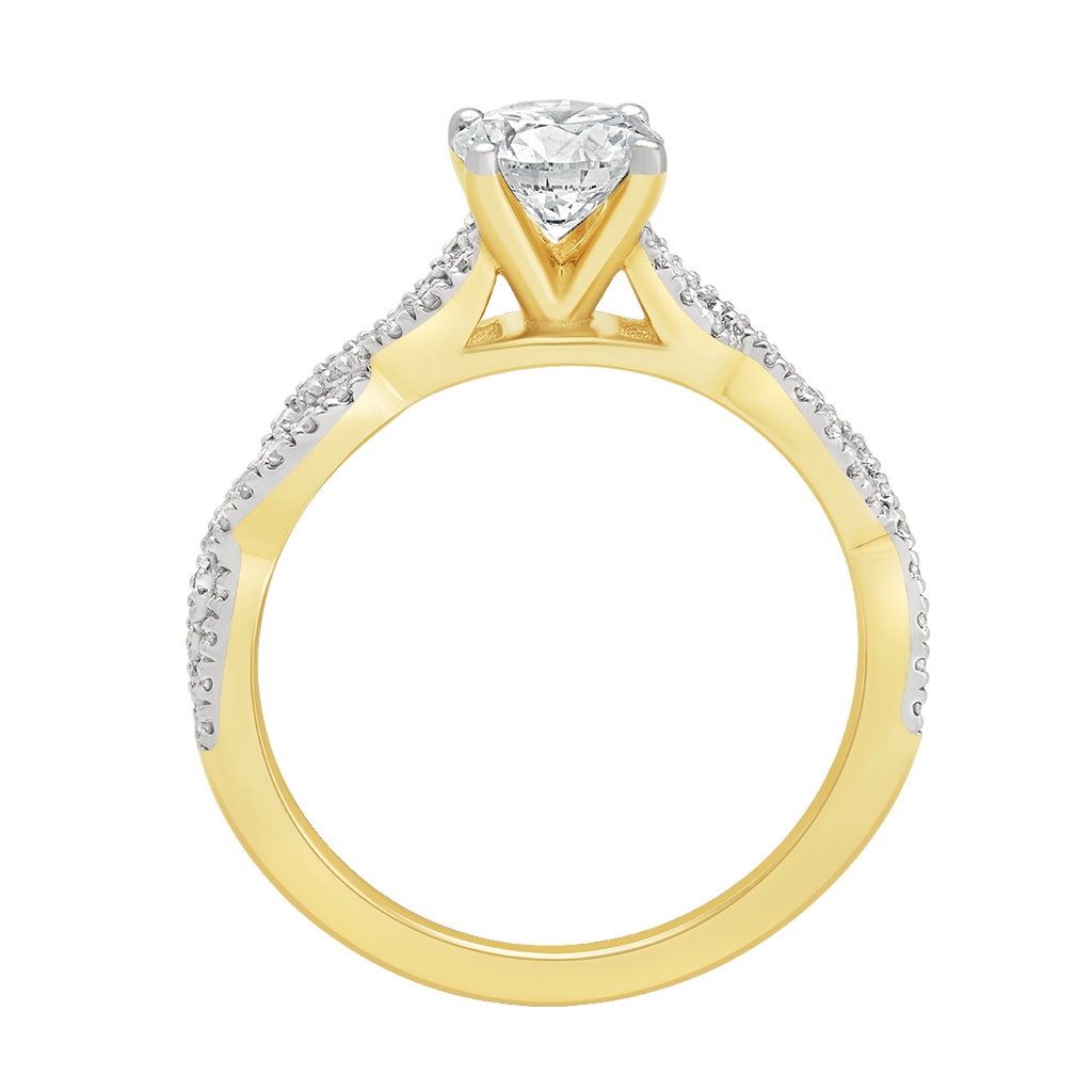 diamond jewellery aukera braided shank solitaire ring