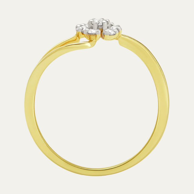 design price aukera floral split shank diamond ring
