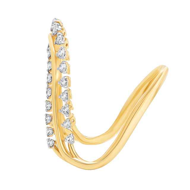 diamond jewellery aukera dual studded vanki ring