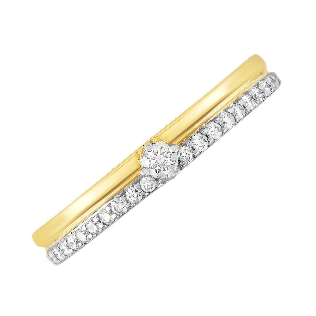 design price aukera dual band solitaire ring