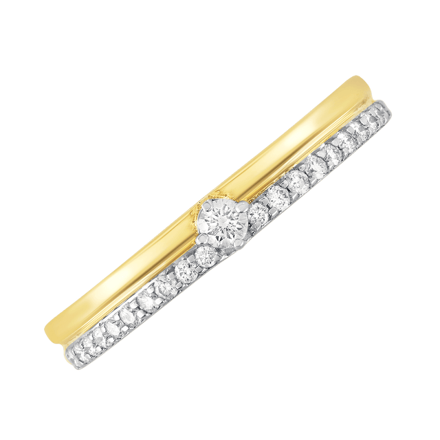 design price aukera dual band solitaire ring