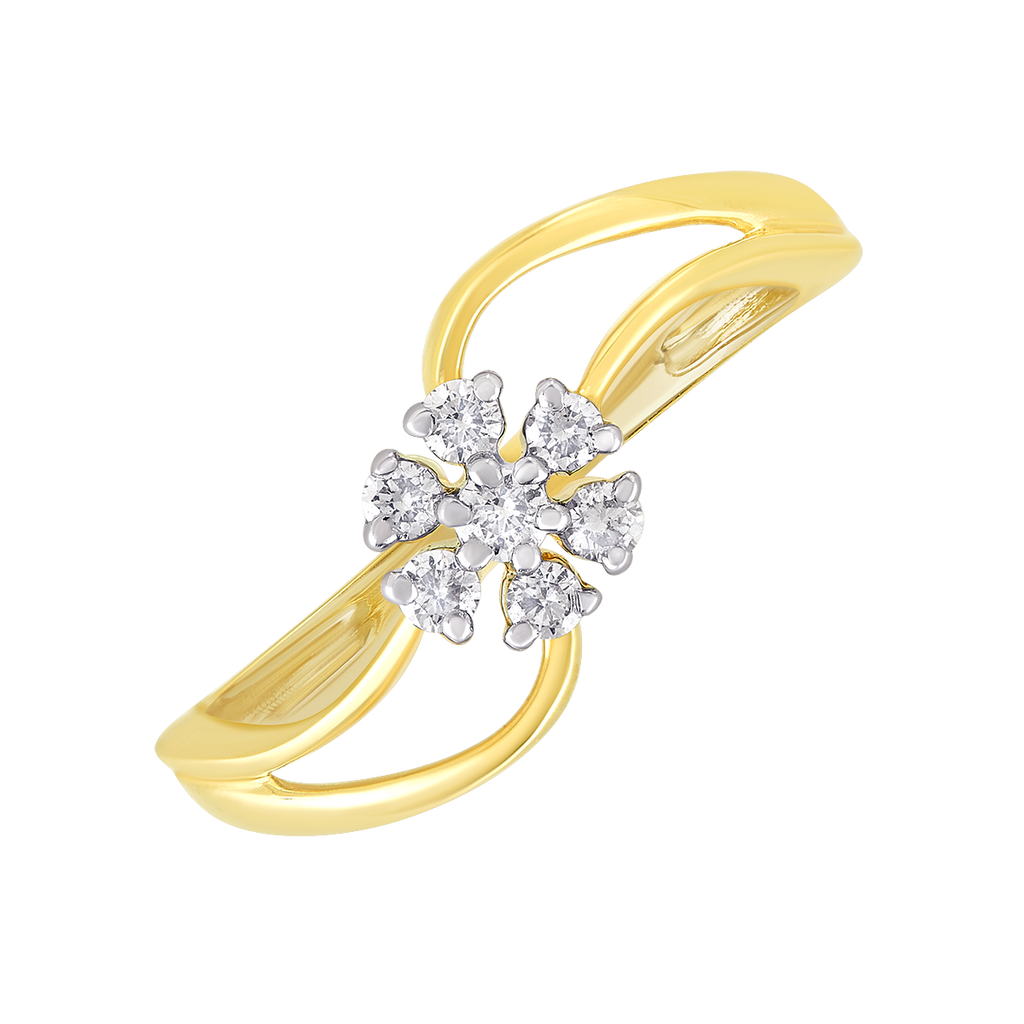 lab grown diamond design aukera floral split shank diamond ring