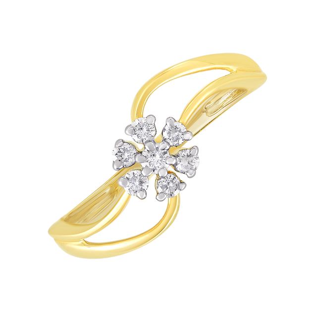 lab grown diamond design aukera floral split shank diamond ring