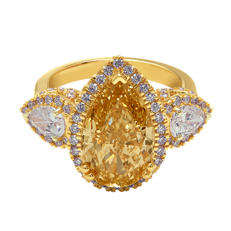 Aukera – Champagne Heartline Pear Ring