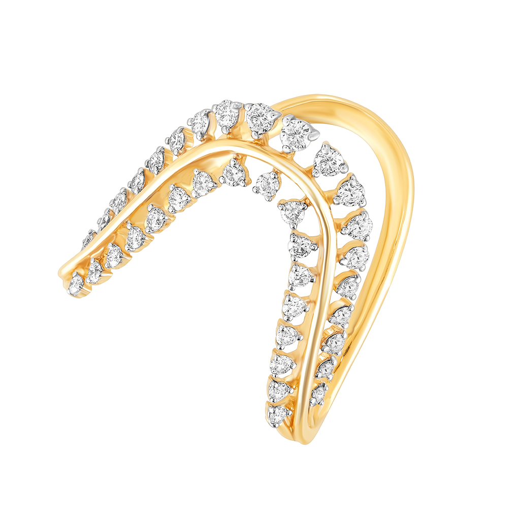 design price aukera dual studded vanki ring