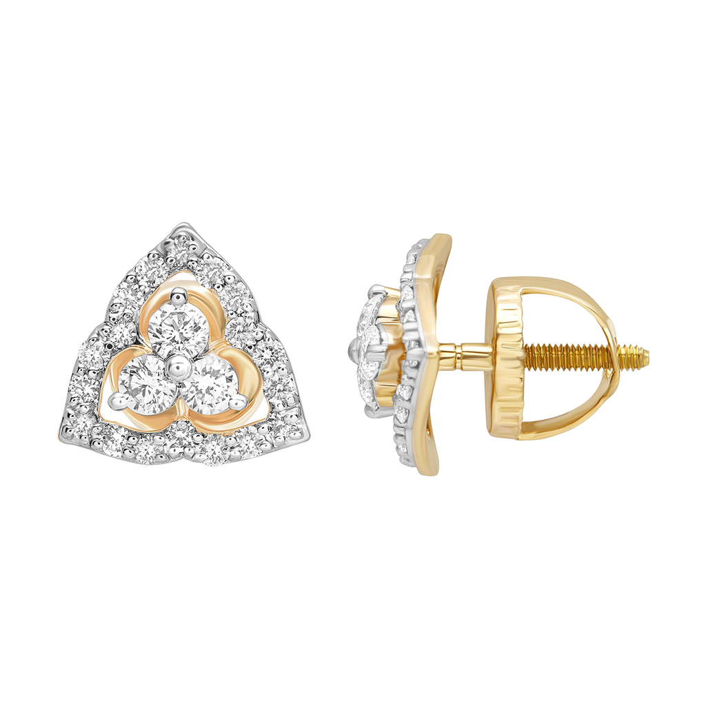 lab grown diamond aukera omega elegance studs