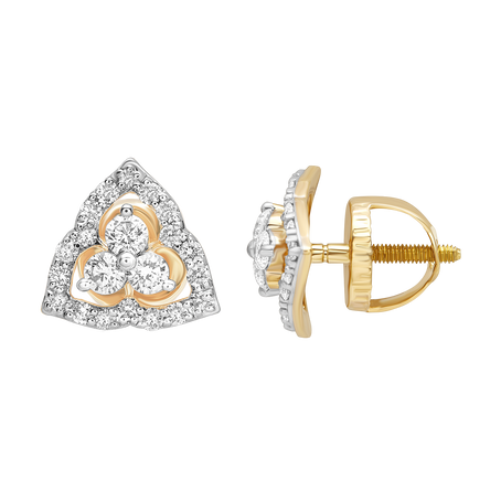lab grown diamond aukera omega elegance studs