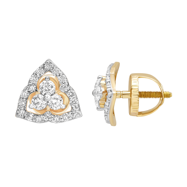 lab grown diamond aukera omega elegance studs