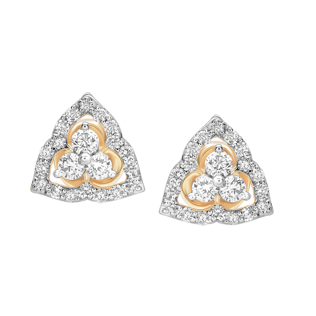 buy women lab grown diamond jewellery aukera omega elegance studs