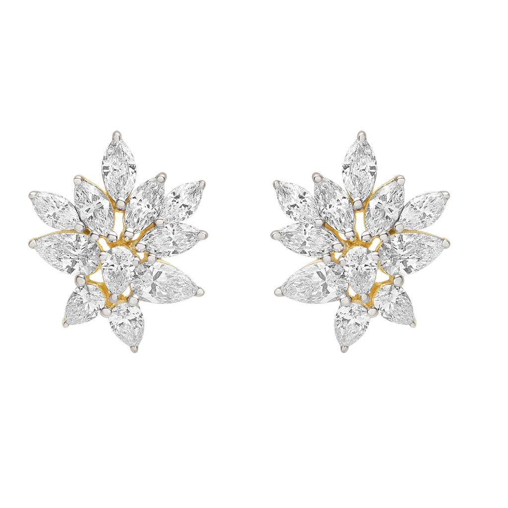 lab grown diamond aukera floral harmony diamond studs