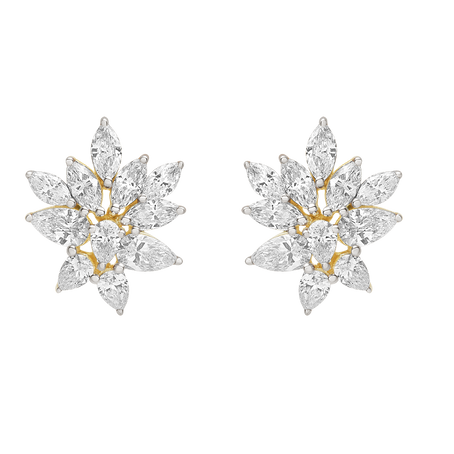 lab grown diamond aukera floral harmony diamond studs