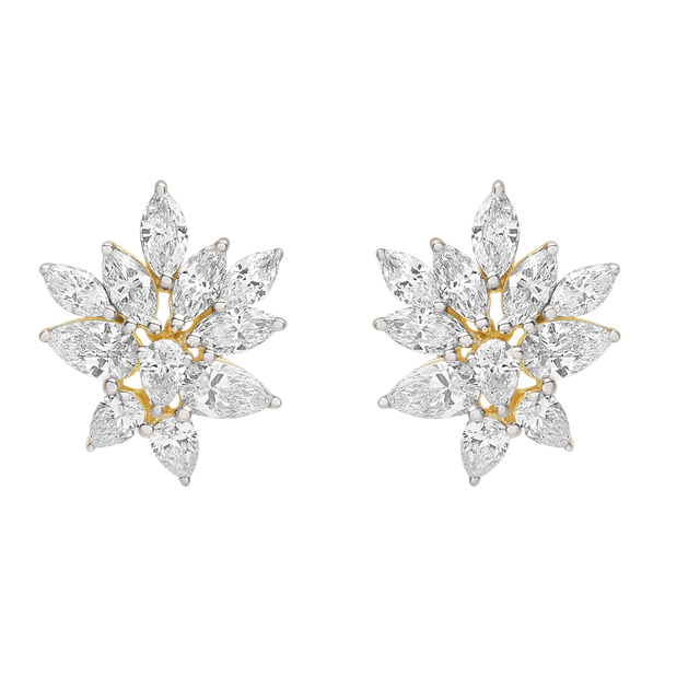 lab grown diamond aukera floral harmony diamond studs