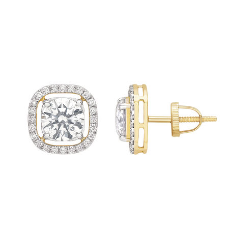 lab grown diamond aukera royal halo earrings