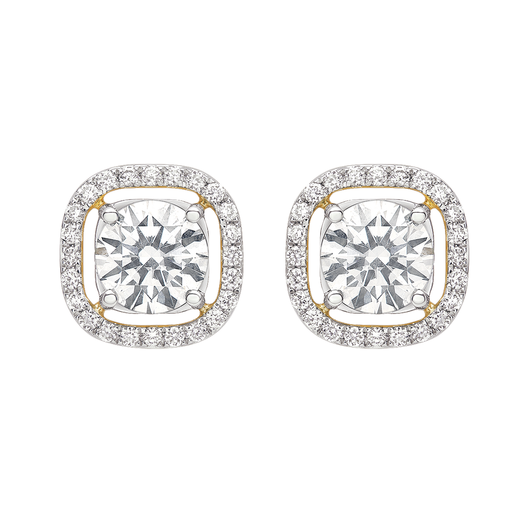 buy women lab grown diamond jewellery aukera royal halo earrings