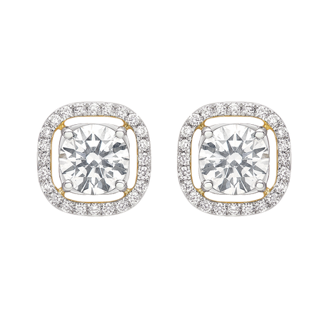 buy women lab grown diamond jewellery aukera royal halo earrings