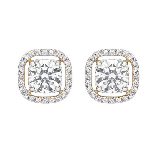 buy women lab grown diamond jewellery aukera royal halo earrings