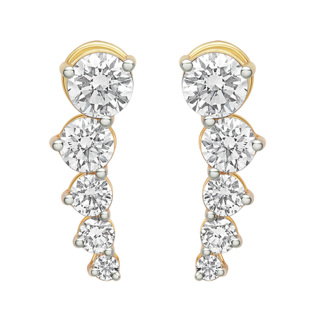 buy women lab grown diamond jewellery aukera cascading diamond earrings