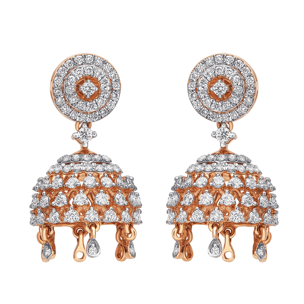 diamond jewellery aukera diamond jhumkas