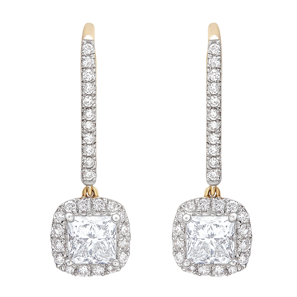 buy women lab grown diamond jewellery aukera diamond drop earrings