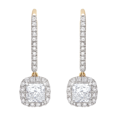 buy women lab grown diamond jewellery aukera diamond drop earrings