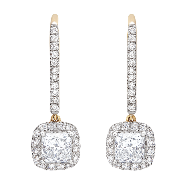 buy women lab grown diamond jewellery aukera diamond drop earrings