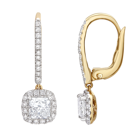 lab grown diamond aukera diamond drop earrings
