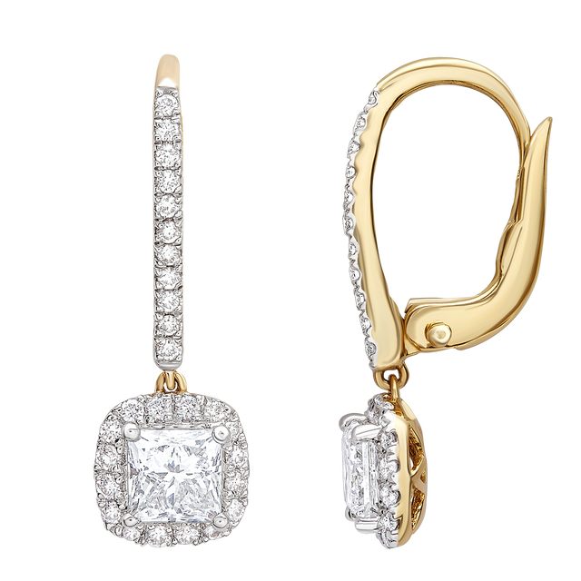 lab grown diamond aukera diamond drop earrings