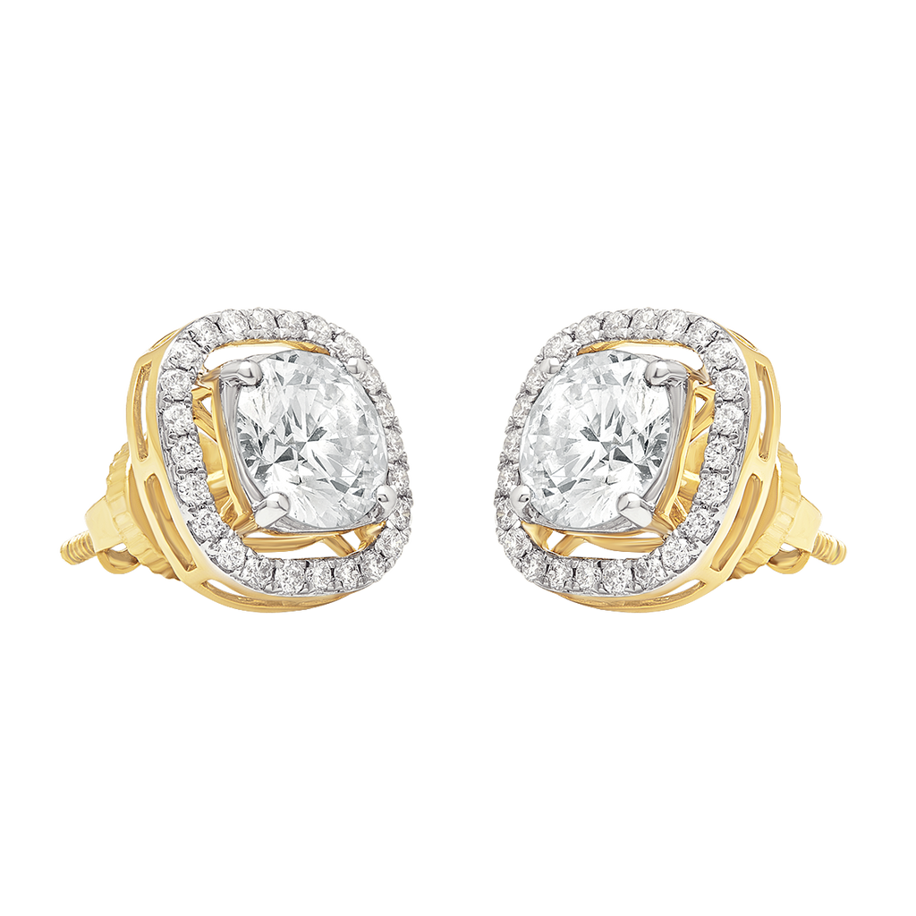 diamond jewellery aukera royal halo earrings