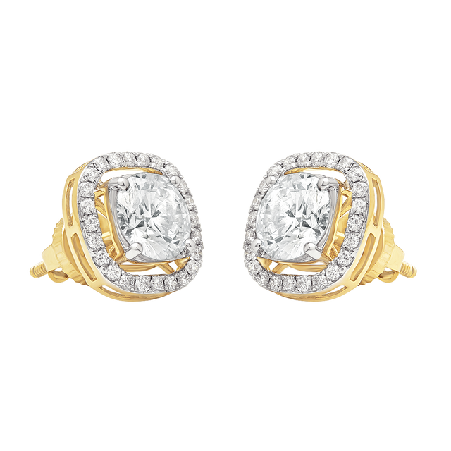 diamond jewellery aukera royal halo earrings