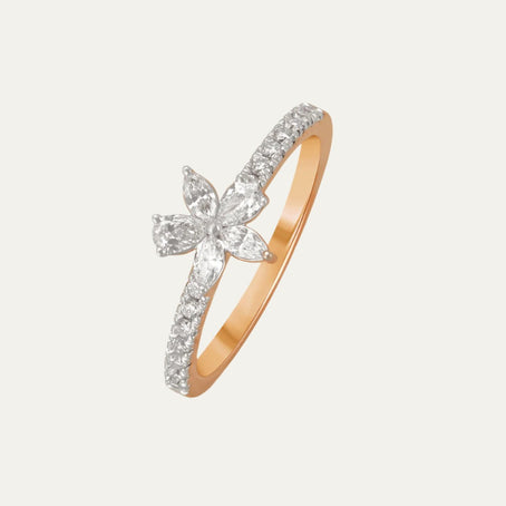 diamond jewellery aukera dazzling bloom ring