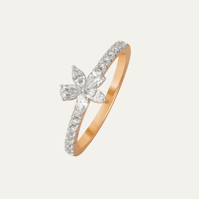 diamond jewellery aukera dazzling bloom ring